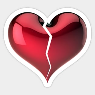 HEARTBREAKER BROKEN HEART LOVE HURTS Sticker